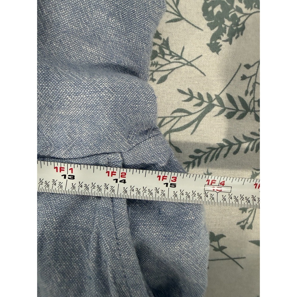 Old Navy Linen Rayon Gray Cropped Jumpsuit Large Sleeveless Ruched Back - Picture 9 of 10